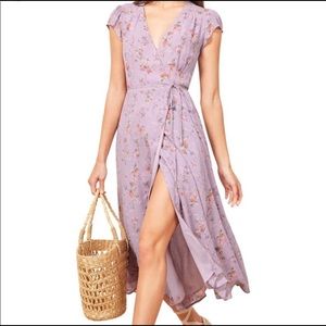 Reformation Carina Wrap Midi Dress XS